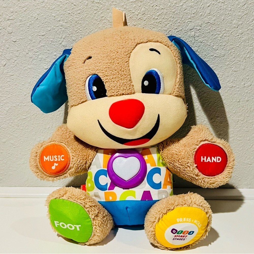 Fisher Price Laugh And Learn Interactive Learning Plush Puppy Talking Toy Works!